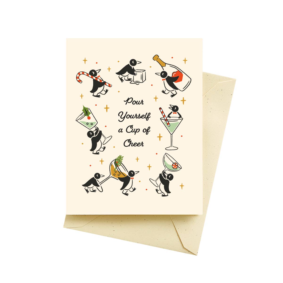 Seltzer Goods - Penguin Cocktails Holiday Cards