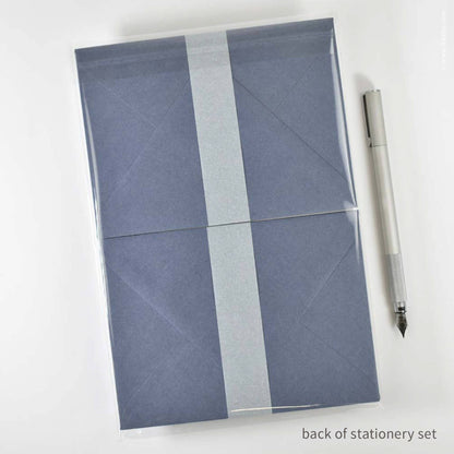 Inkello Letterpress - Stationery Set with Little Periwinkle Flower (#472)