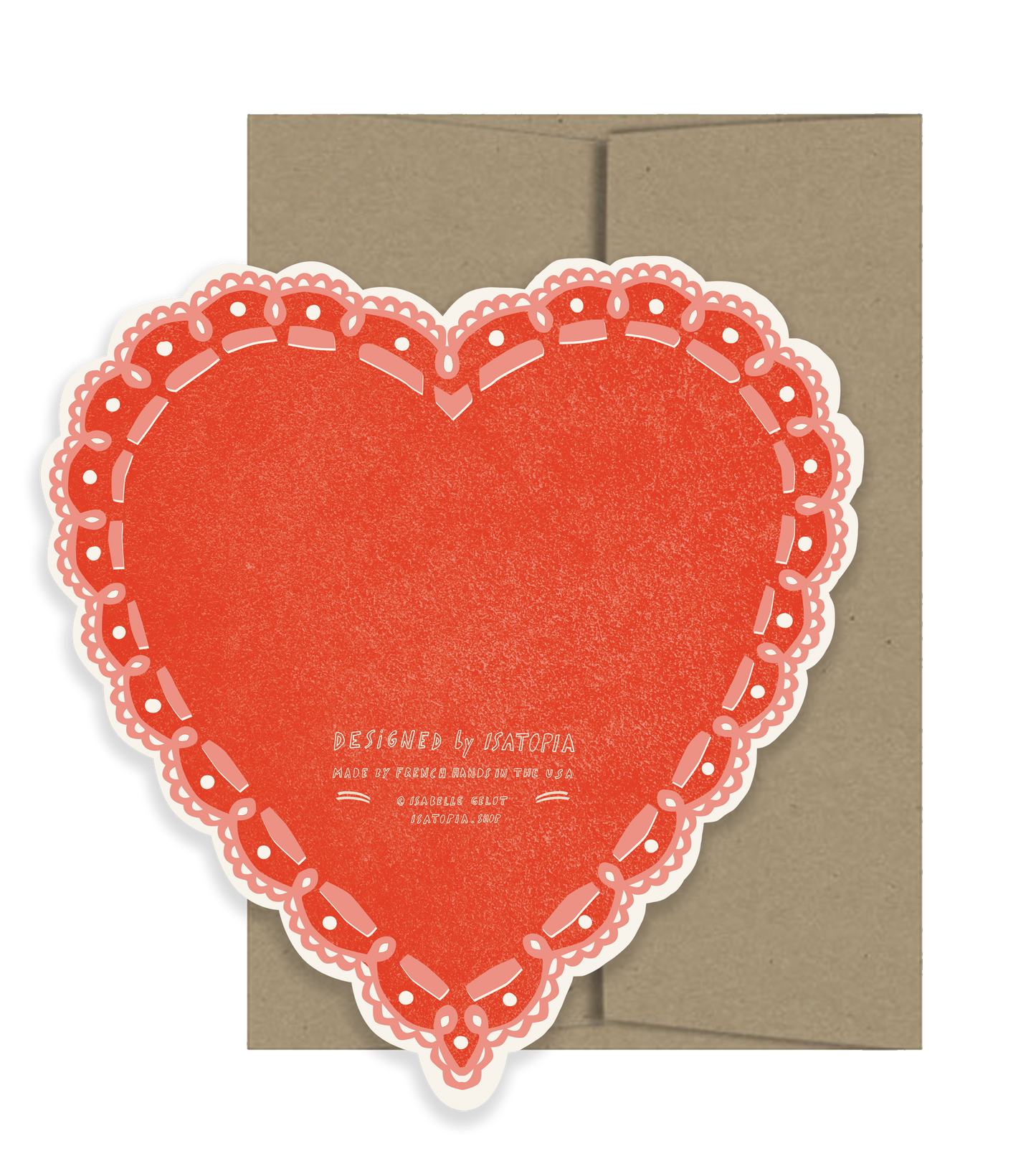 Isatopia - Rose Heart Amour Collection - Die Cut Card