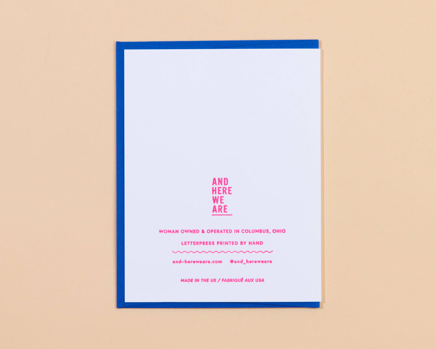 And Here We Are - Tomorrow Letterpress Love & Anniversary Card - Made in USA