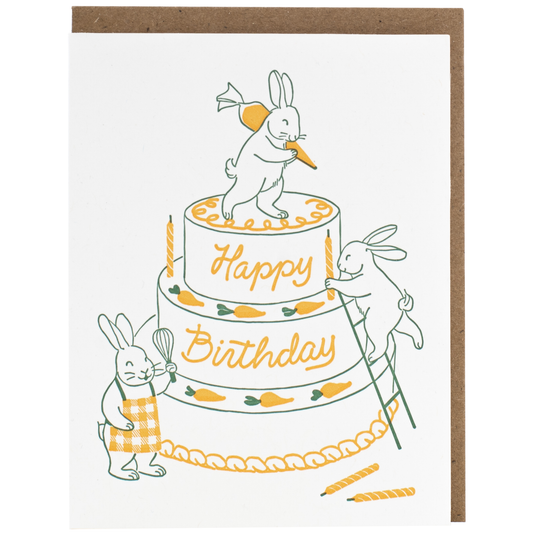 Smudge Ink - Bunny Bakers Birthday Card