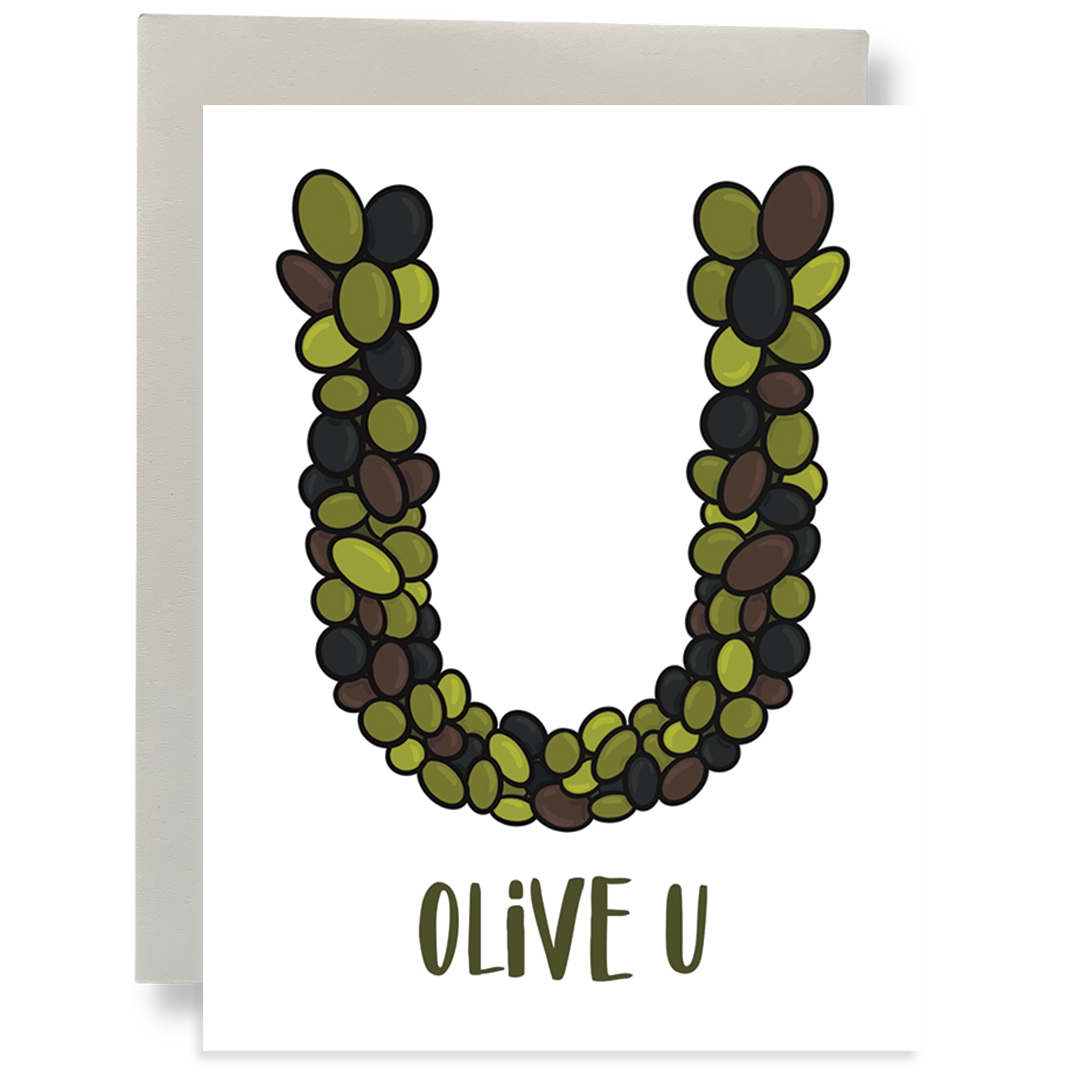 Bean Horse Car - Olive U Greeting Card