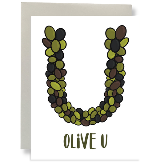 Bean Horse Car - Olive U Greeting Card