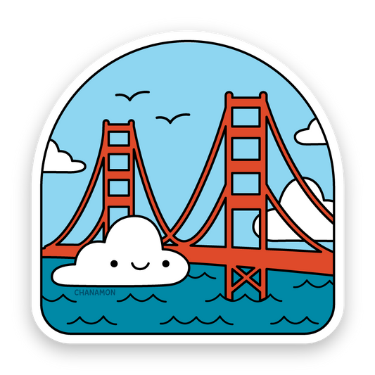 Maison Chanamon - Karl and the Bridge San Francisco Sticker