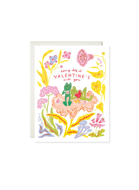 Karen Schipper - Frog Picnic Valentine - Frog Valentine's Day Card