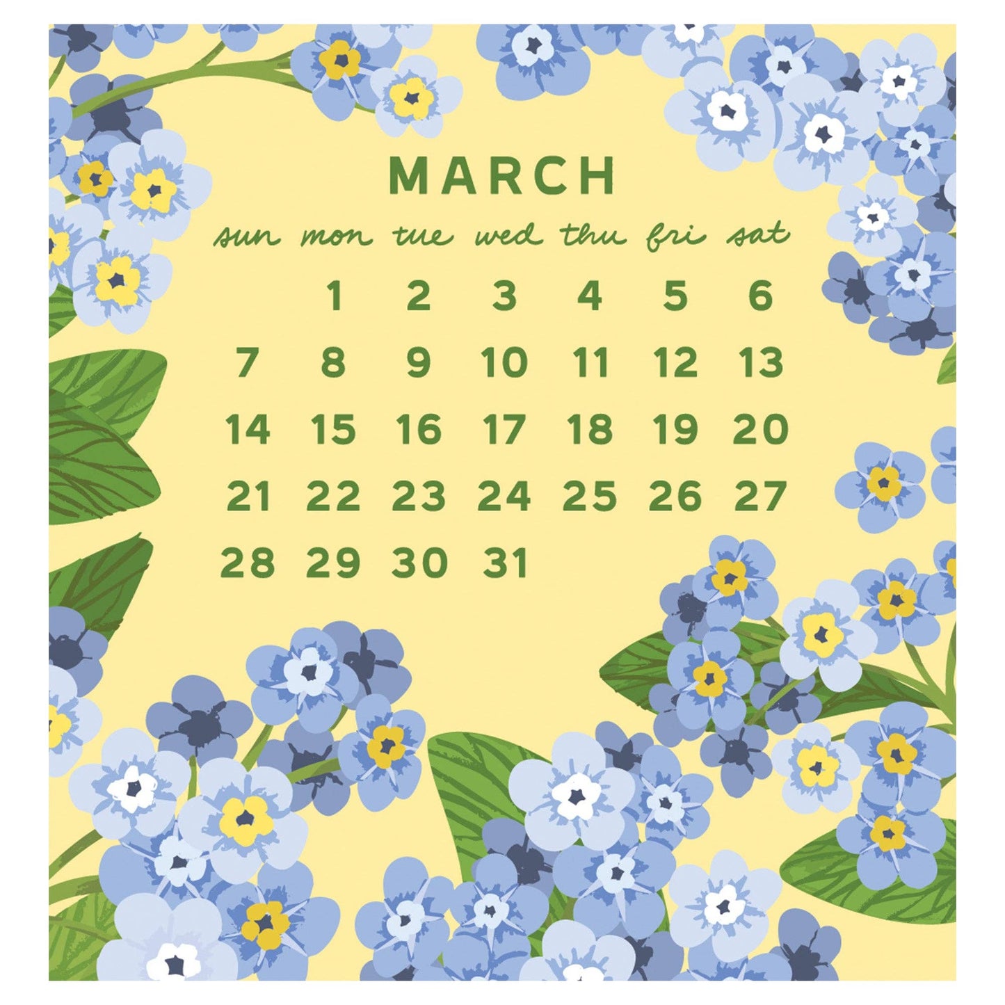 Smudge Ink - 2027 Flower Power Mini Calendar