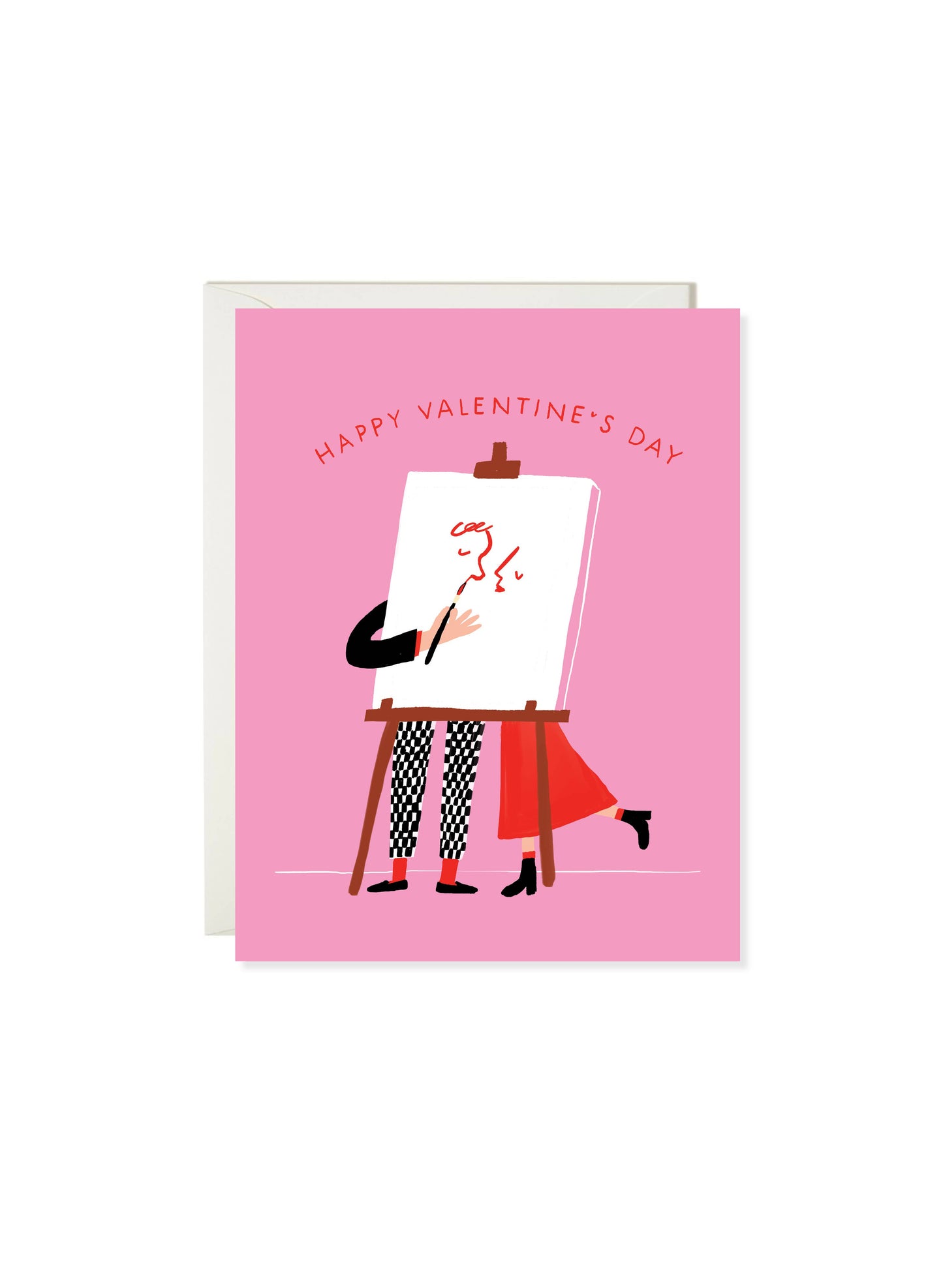 Karen Schipper - Valentine's Day Painting - Happy Couple Valentine's Day Card