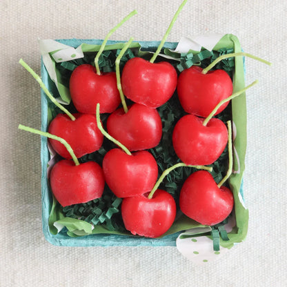 Happy Organics - Beeswax Cherry Birthday Candles: 5