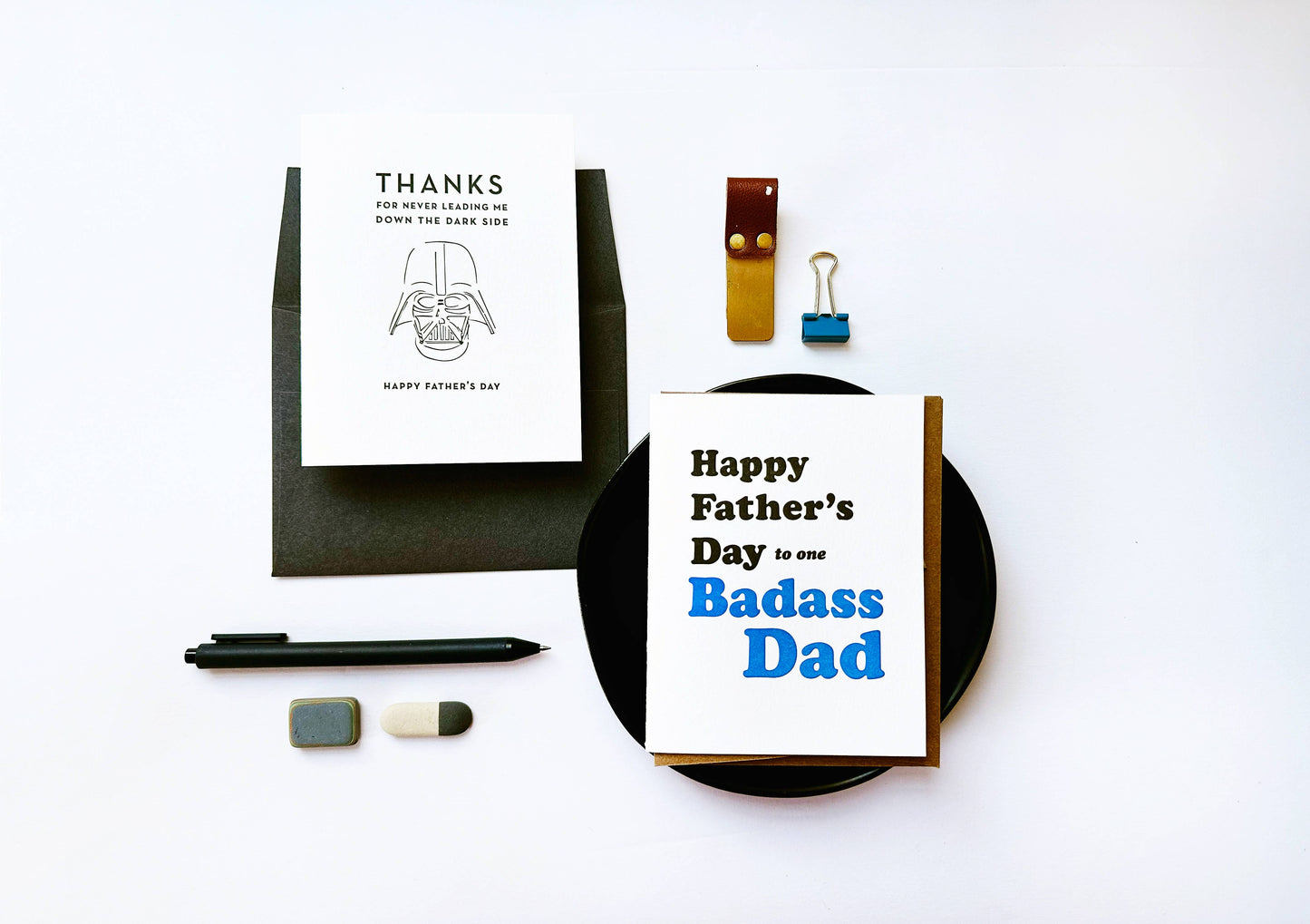 Steel Petal Press - Badass Dad - Letterpress Father's Day Greeting Card