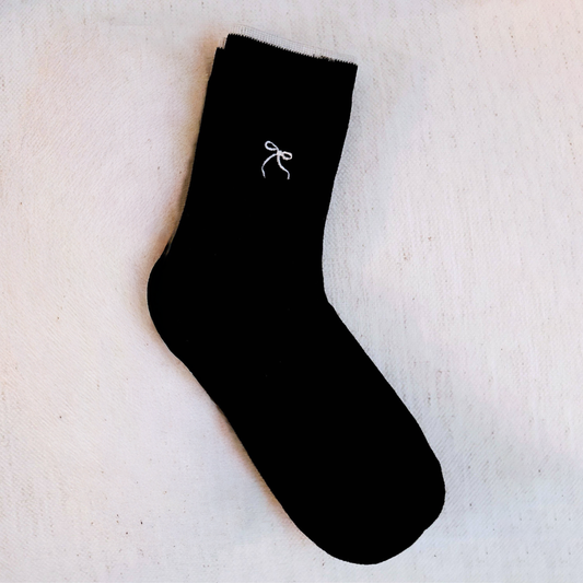 Ellison+Young Black Bow Socks