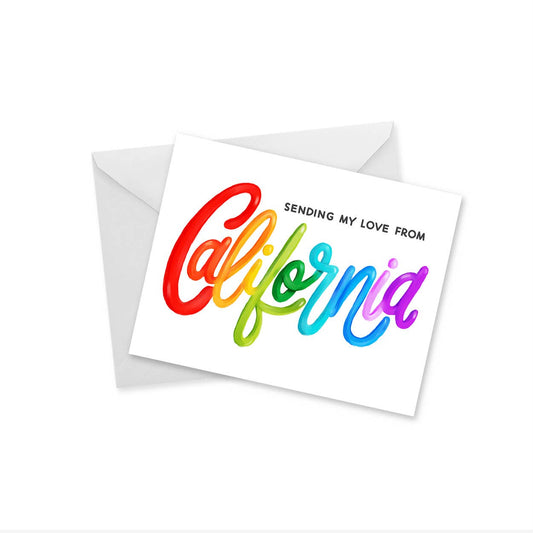 doodles.ink. - Sending My Love - Rainbow Lettering - Notecard