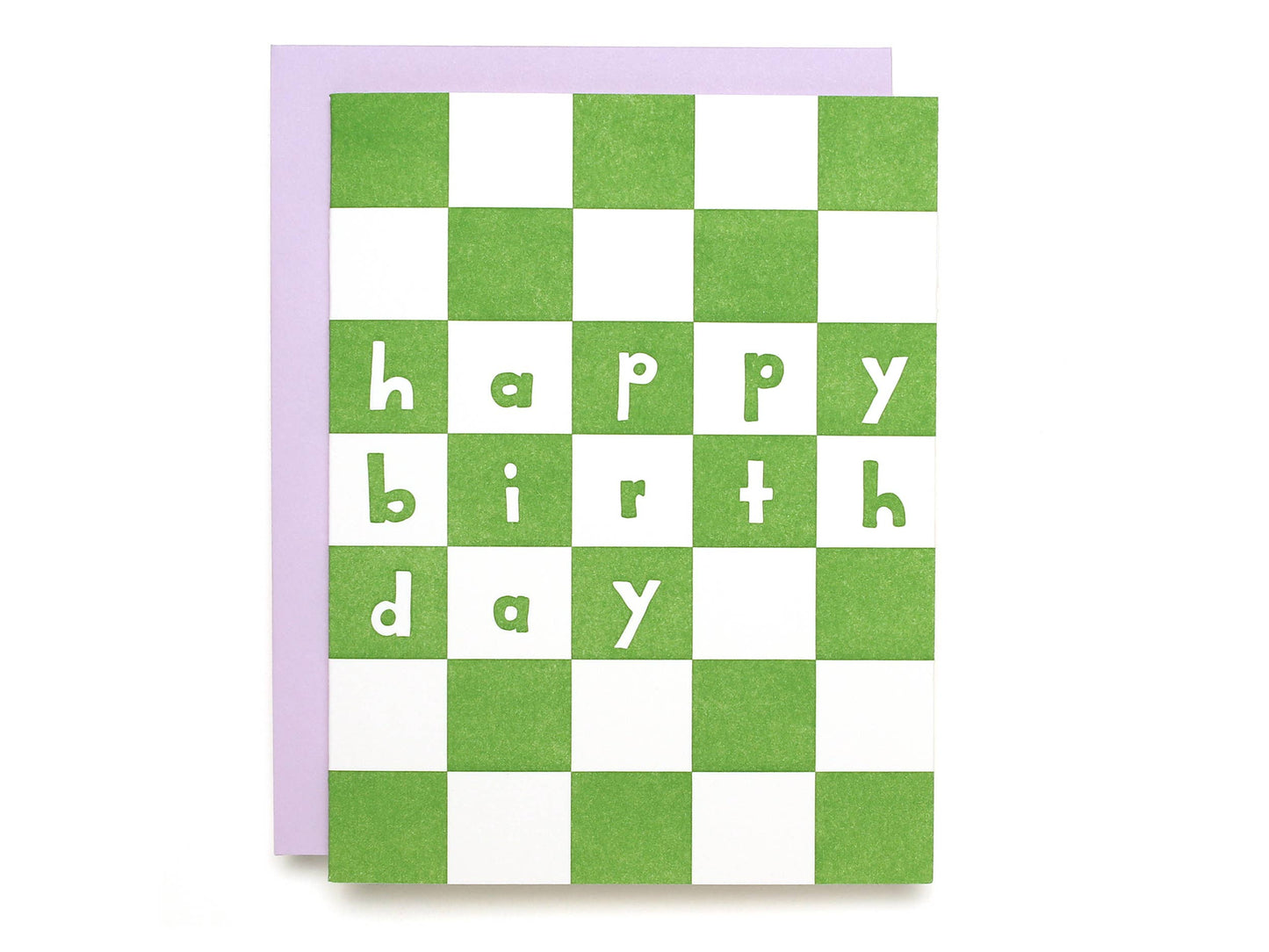 Shorthand Press - Birthday Checker - Letterpress Greeting Card