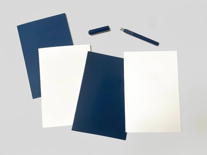 Studio Portmanteau -  A5 Medium Saddle Stitch  Blank Notebooks: White