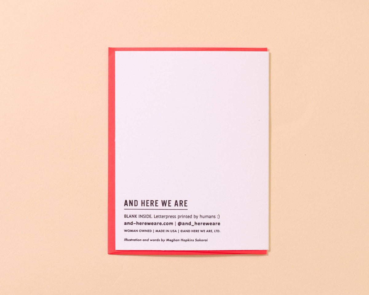 And Here We Are - Happy Birthday Bucko Letterpress Cowboy Western Birthday Card - Made in USA