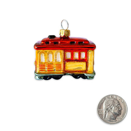 SF Mercantile - Mini Cable Car Mini Glass Ornament