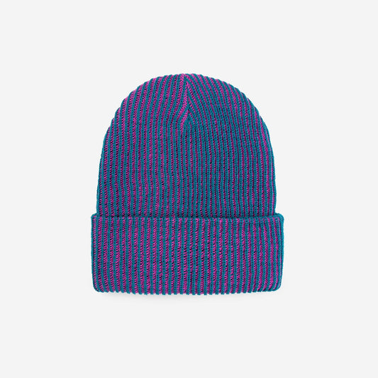 VERLOOP - Simple Rib Hat - Teal Magenta