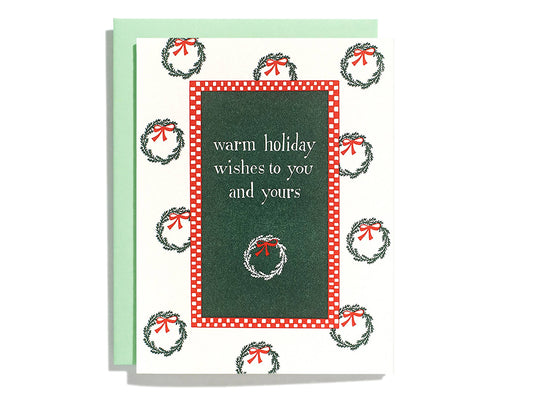 Shorthand Press - Warm Holiday Wishes - Letterpress Greeting Card: Box Set