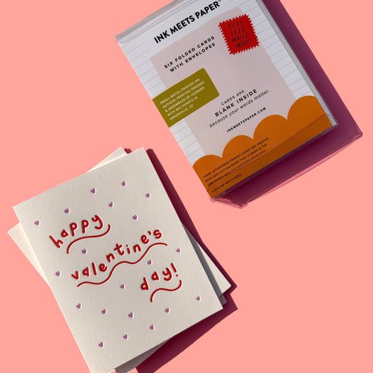 INK MEETS PAPER - Valentine's Day Squiggle - boxed set of six folded cards
