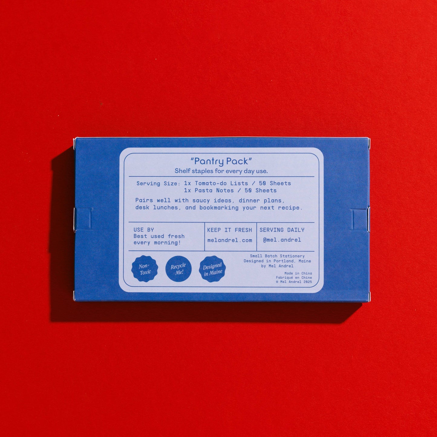 Mel Andrel - Pantry Pack - Pasta + Tomato Sticky Note 2 Pack