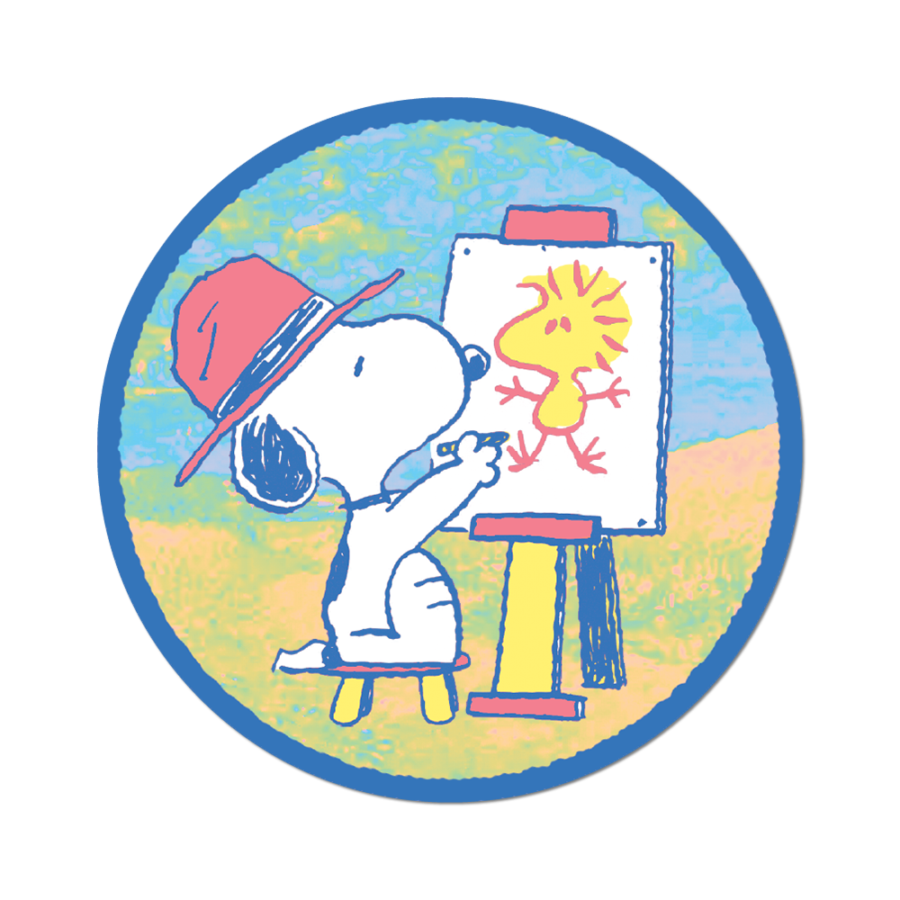 Apply Stickers - Painting Snoopy - Die-Cut Sticker (Art)