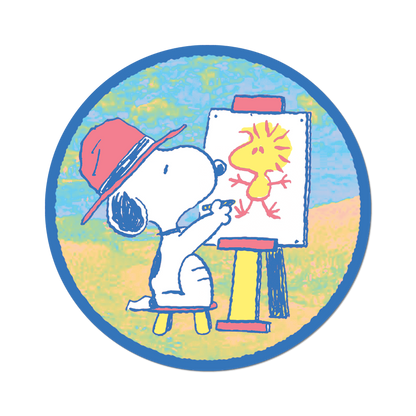 Apply Stickers - Painting Snoopy - Die-Cut Sticker (Art)