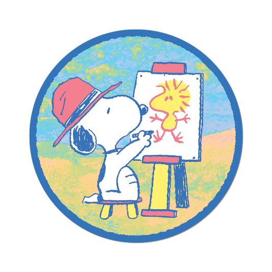 Apply Stickers - Painting Snoopy - Die-Cut Sticker (Art)