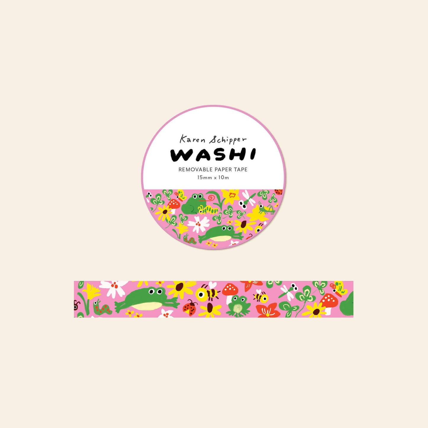 Karen Schipper - Garden Toad Washi Tape – Frog Craft Tape | Cute Planner Tape