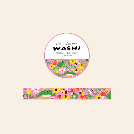 Karen Schipper - Garden Toad Washi Tape – Frog Craft Tape | Cute Planner Tape
