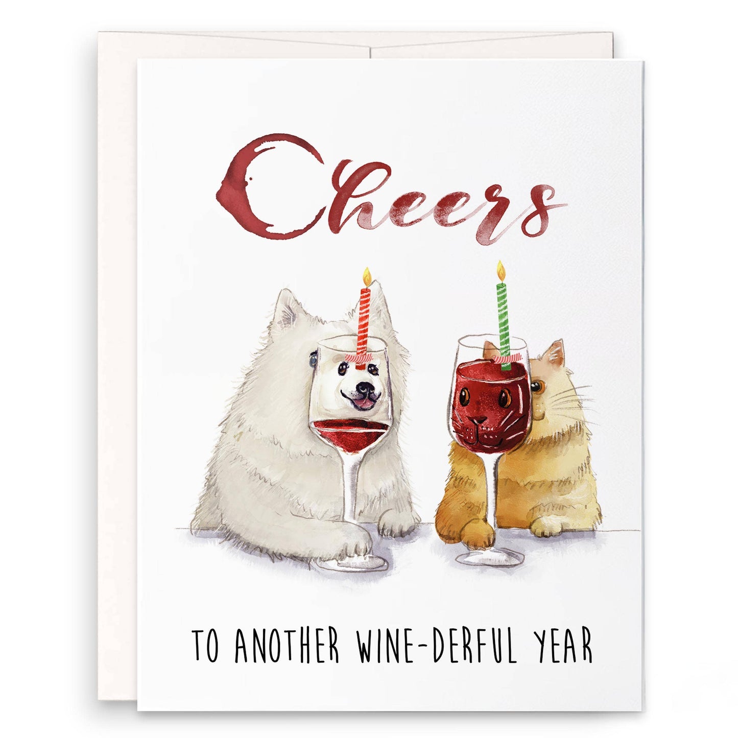Liyana Studio - Cheers Wine-derful Year - Funny Birthday Card: All Occassions