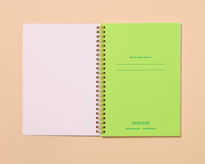 And Here We Are - Letterpress A5 Spiral Notebook—Coneflower (Floral Summer)