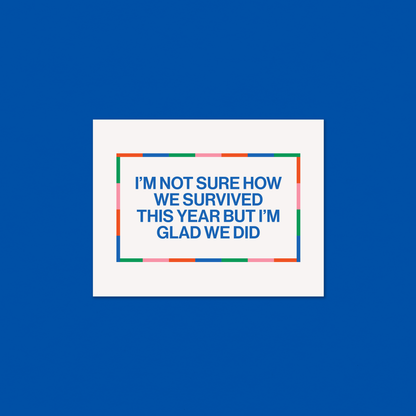 Gab Art & Design - We survived the year - funny holiday greeting card