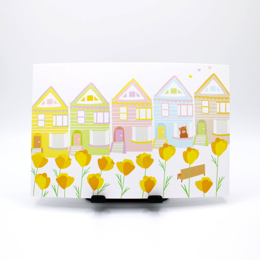 Tomoko Maruyama - Poppy Flowers at Alamo Square Postcard