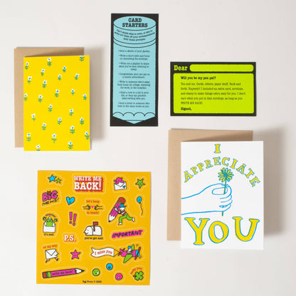 Egg Press - Appreciate + Flower Letter Writing Write Me Back Pen Pal Kit