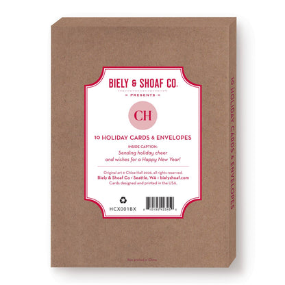 Biely & Shoaf - Wreath Merry Christmas Boxed Holiday Cards - Set of 10
