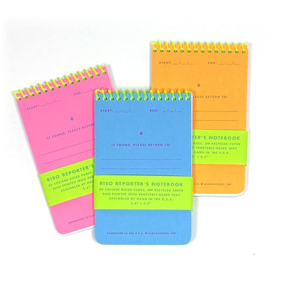 Next Chapter Studio - Risograph Reporter's Notebook: Aqua