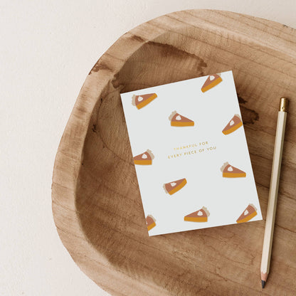 Ramona & Ruth - Thankful Pumpkin Pie Greeting Card: Single