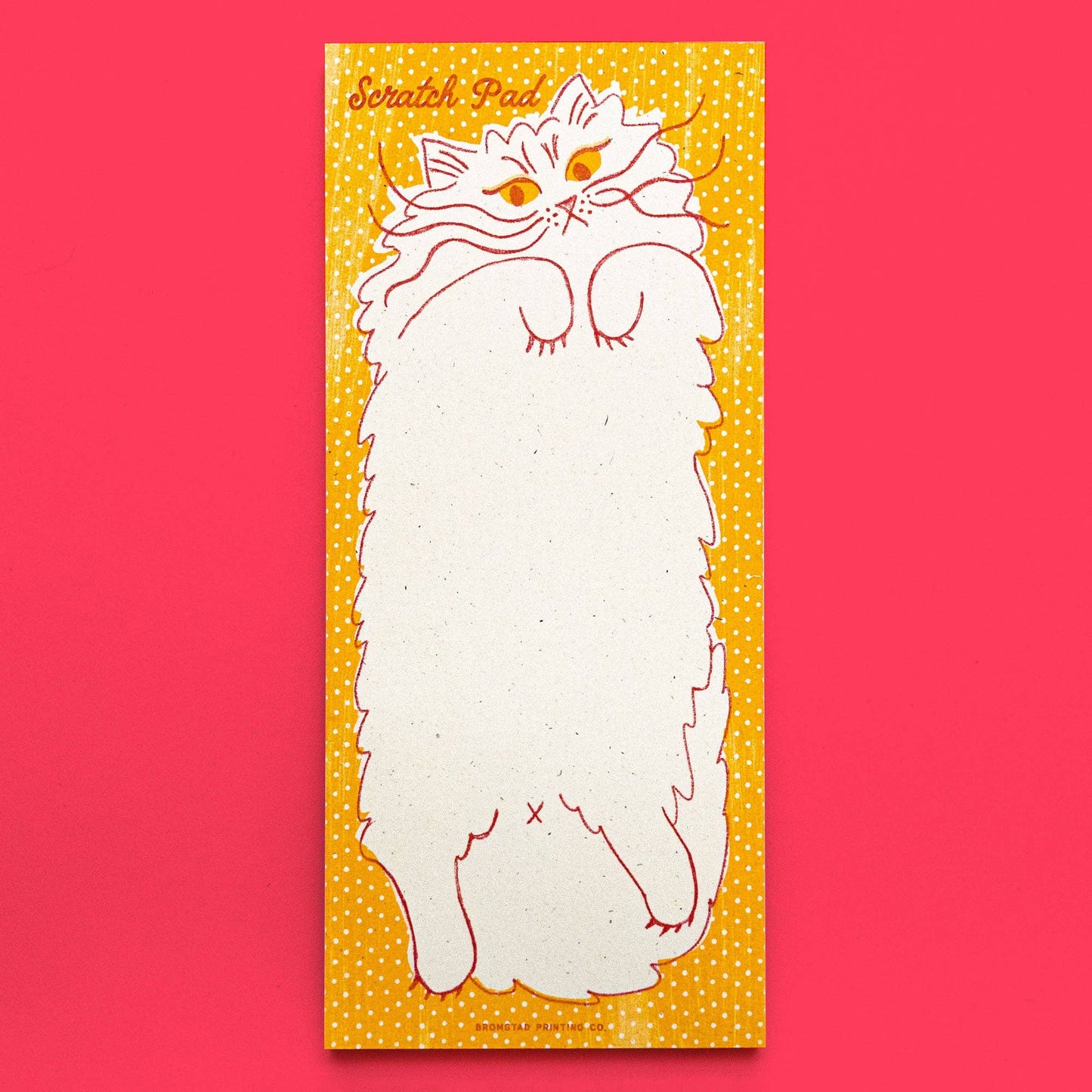Bromstad Printing Co. - Scratch Pad Cat - Risograph Notepad