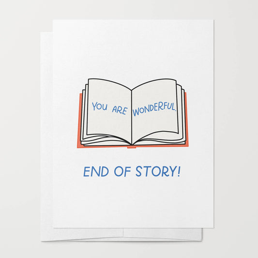 Just Follow Your Art - You Are Wonderful. End Of Story Card | Book Thank You Cards