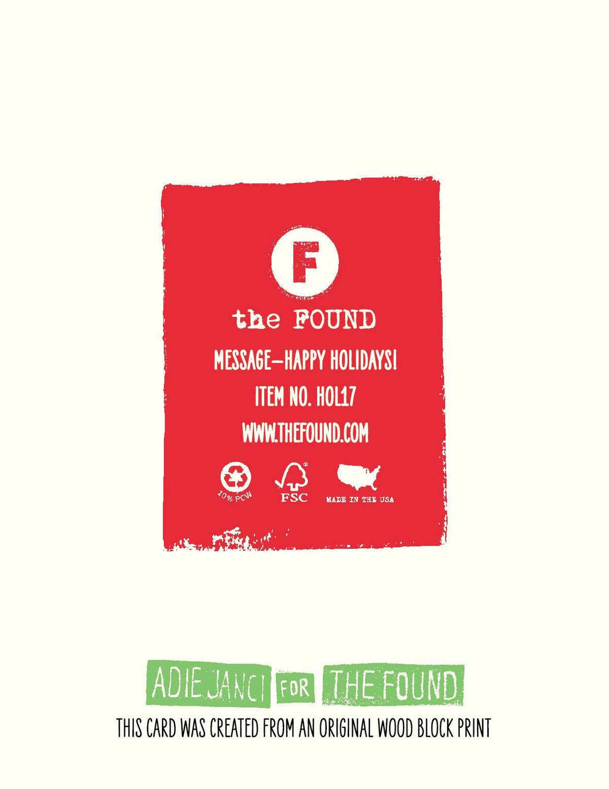 THE FOUND - California Christmas Card