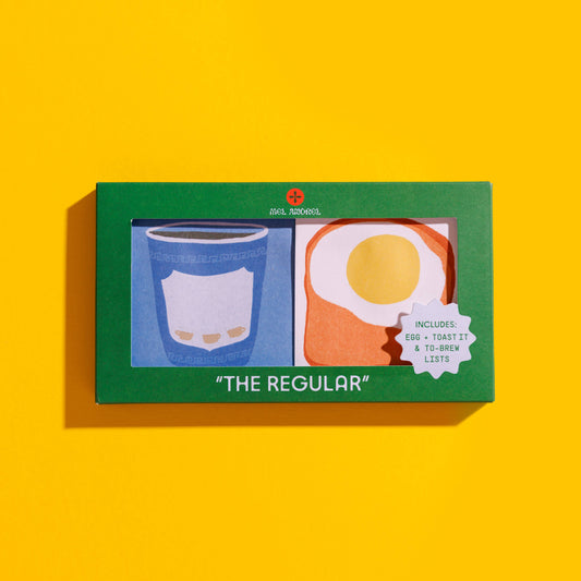 Mel Andrel - The Regular - Egg + Brew Sticky Note 2 Pack