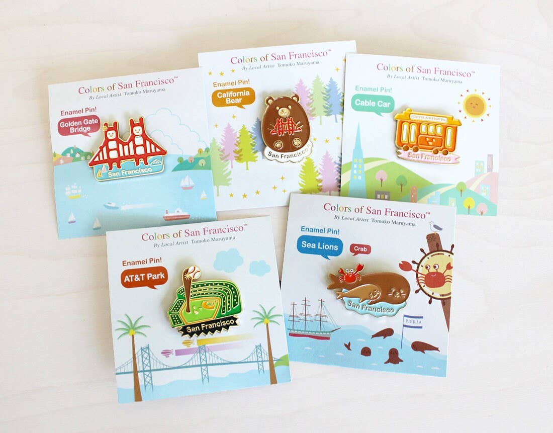 Tomoko Maruyama - San Francisco Enamel Pins: 3. Cable Car