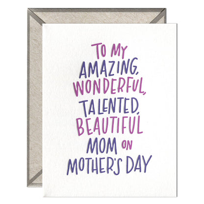 INK MEETS PAPER - Amazing Wonderful Mom - Mother's Day card