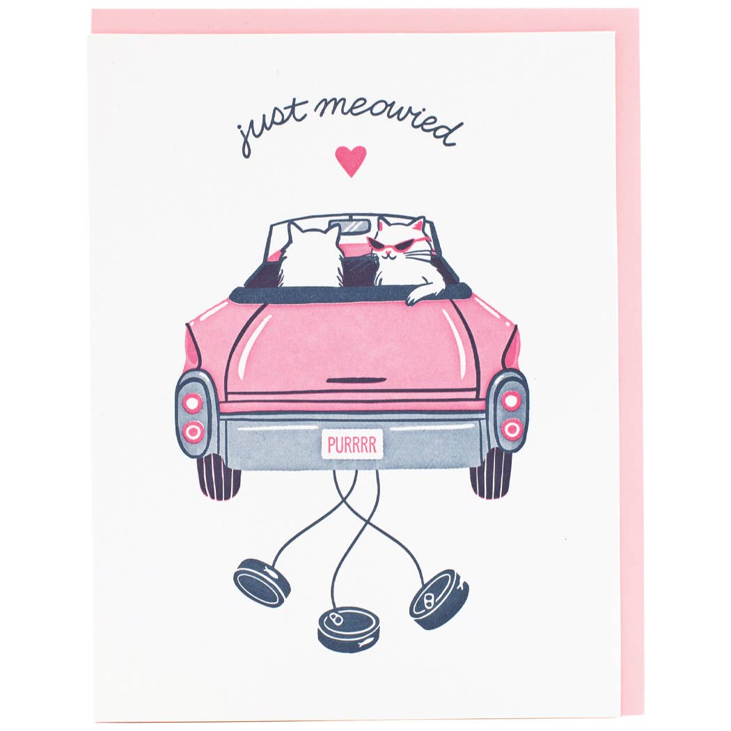 Smudge Ink - Cool Cats Wedding Card