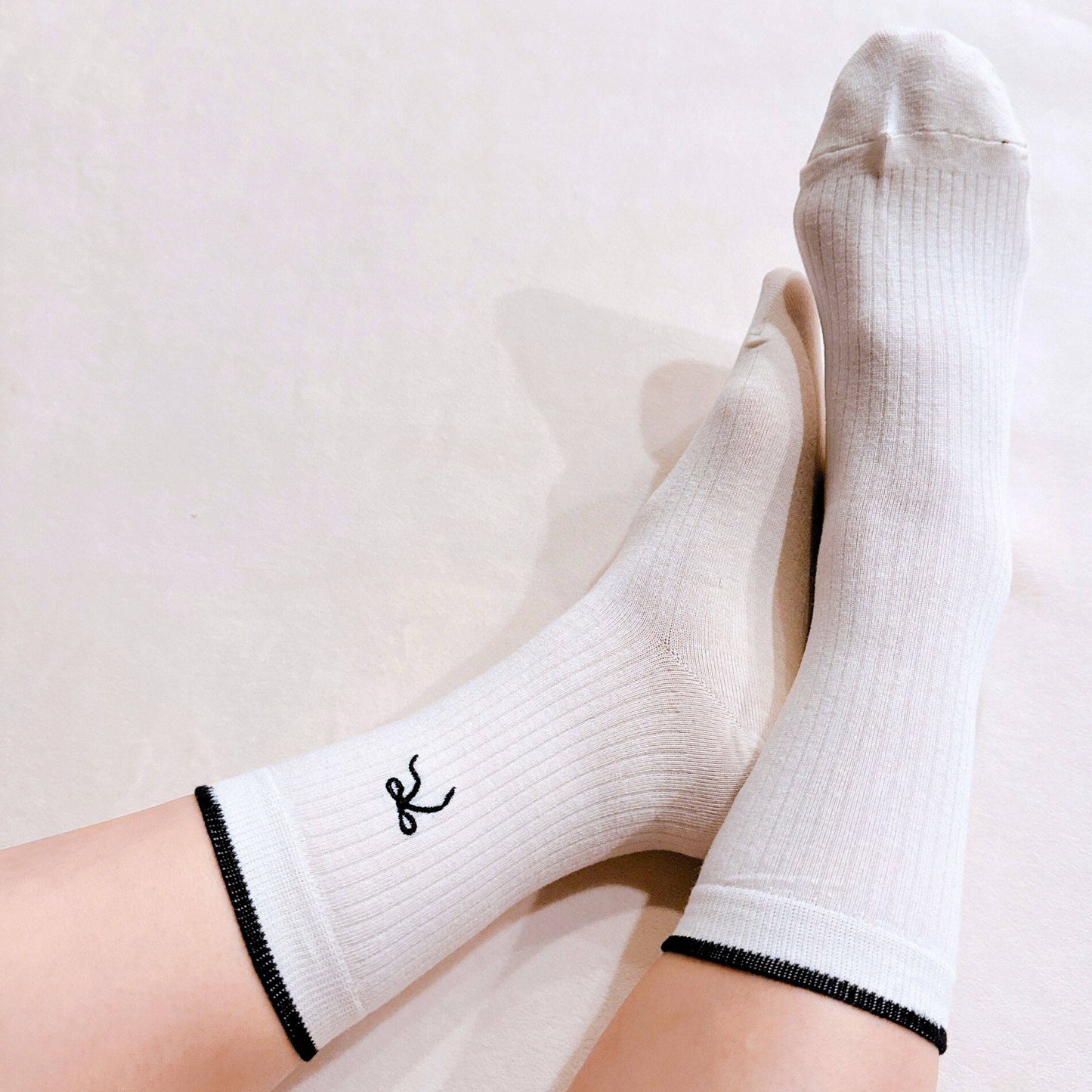 Ellison+Young - White Bow Socks