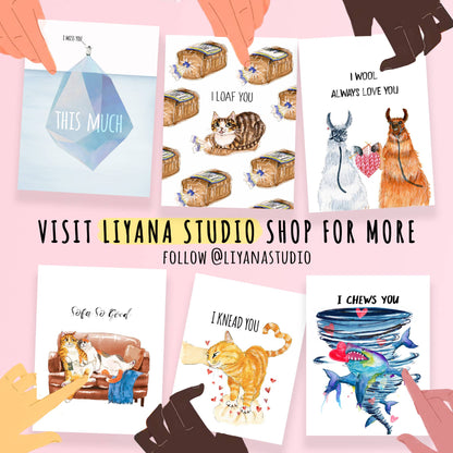 Liyana Studio - Cats Couple Adventure Funny Anniversary Card