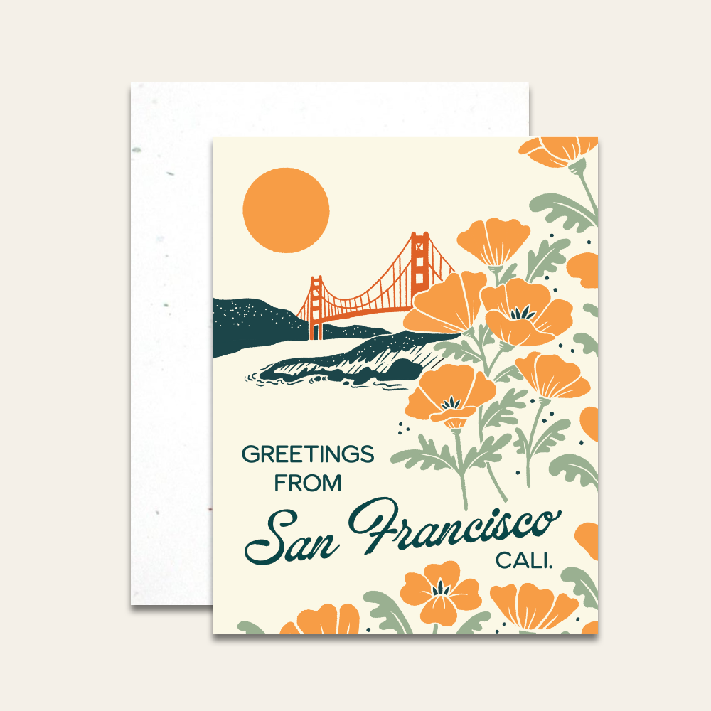 Hollis Callas - Greetings from San Francisco | Greeting Card