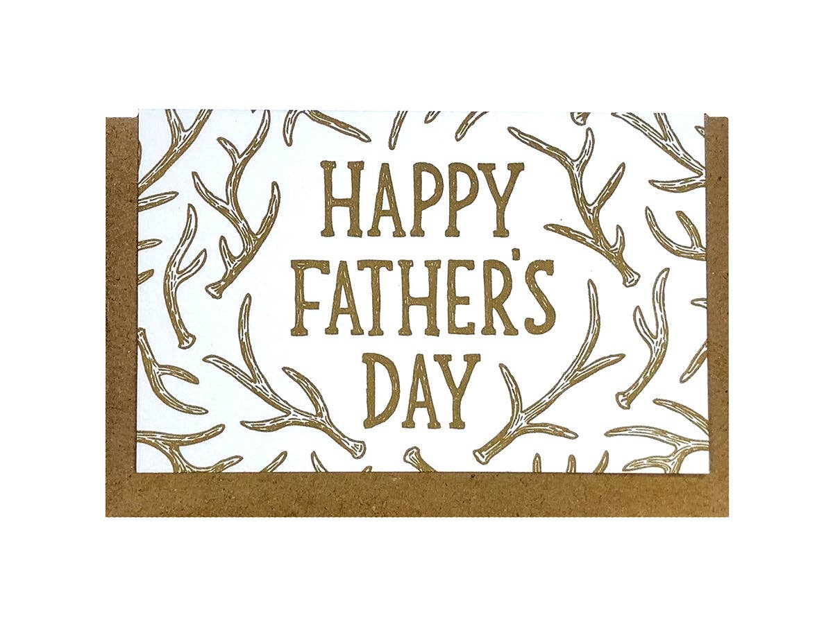 Noteworthy Paper & Press - Dad Antlers Enclosure Card