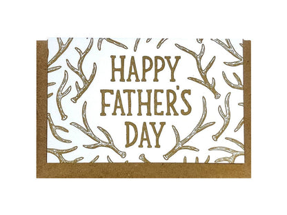 Noteworthy Paper & Press - Dad Antlers Enclosure Card