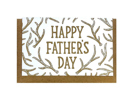 Noteworthy Paper & Press - Dad Antlers Enclosure Card