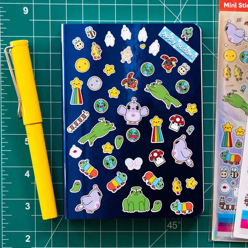 Apply Stickers - Happy World Mini Stickers — Sticker Sheet (stationery)